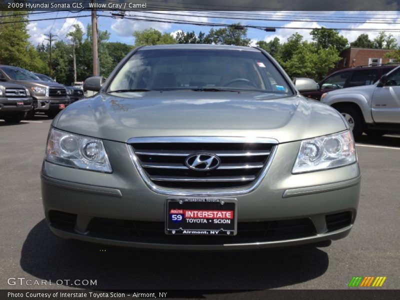 Willow Gray / Camel 2009 Hyundai Sonata GLS