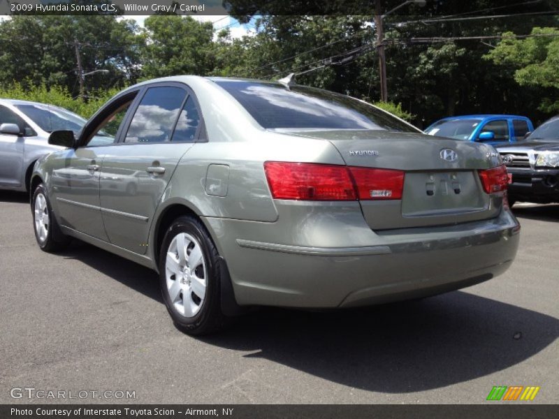 Willow Gray / Camel 2009 Hyundai Sonata GLS