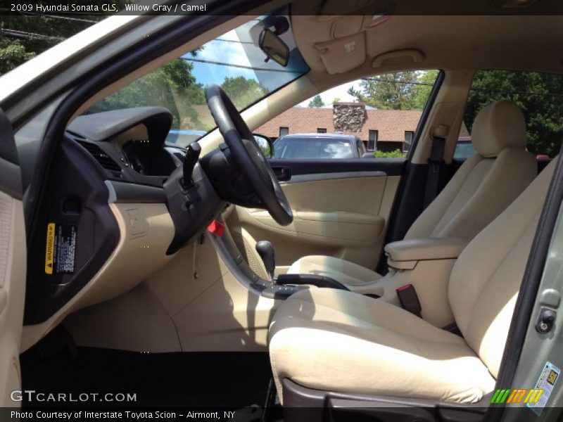 Willow Gray / Camel 2009 Hyundai Sonata GLS