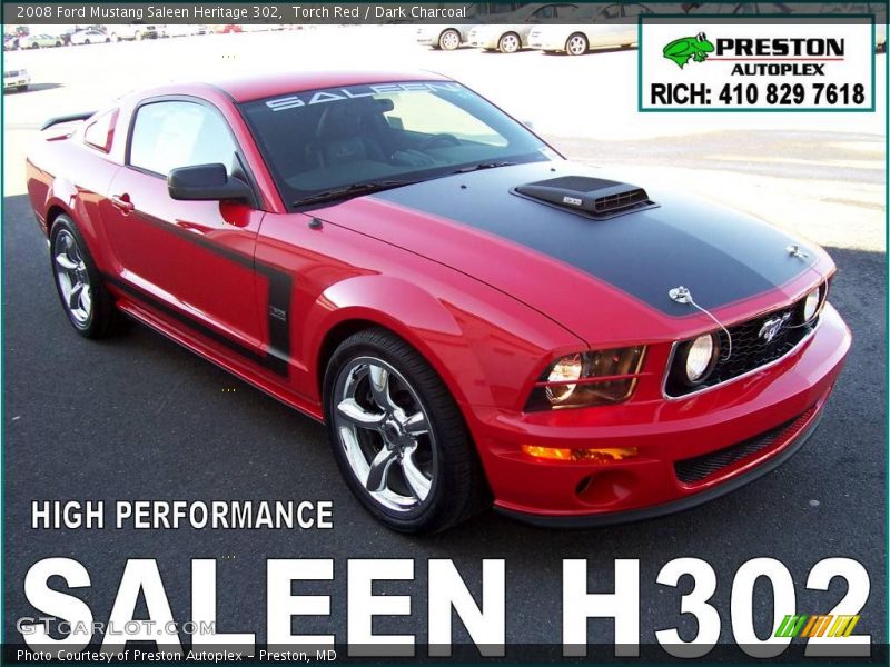 Torch Red / Dark Charcoal 2008 Ford Mustang Saleen Heritage 302