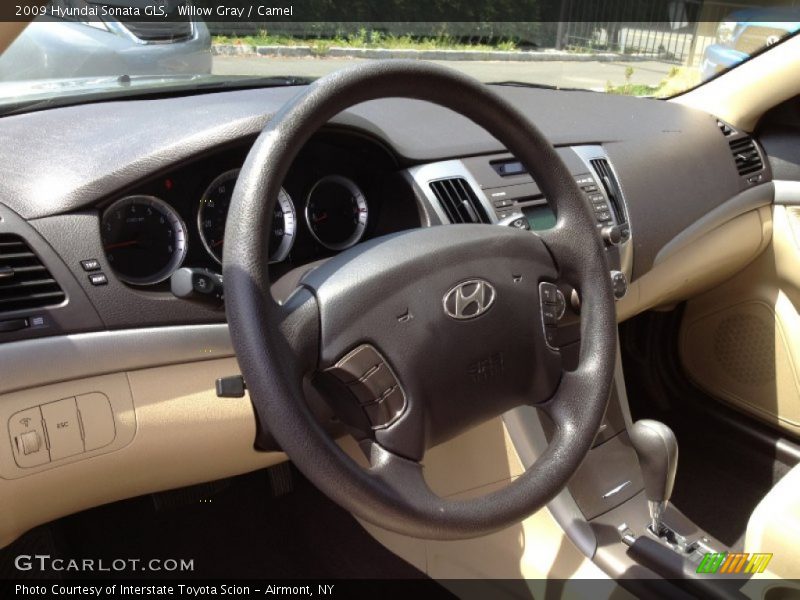 Willow Gray / Camel 2009 Hyundai Sonata GLS