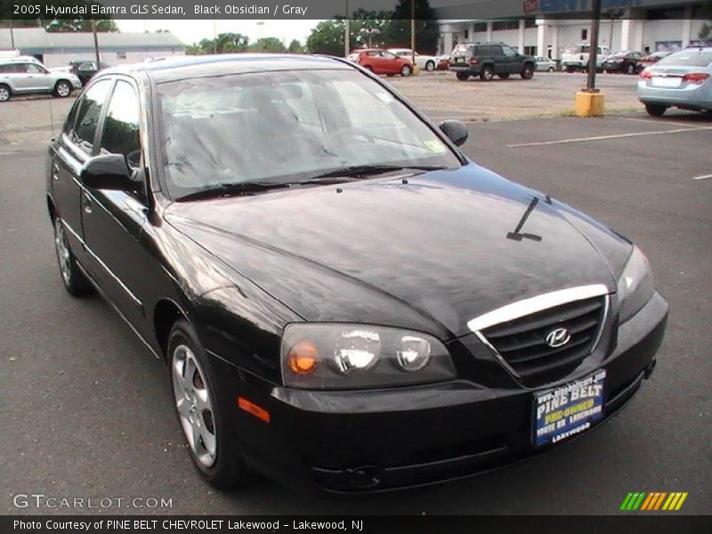 Black Obsidian / Gray 2005 Hyundai Elantra GLS Sedan