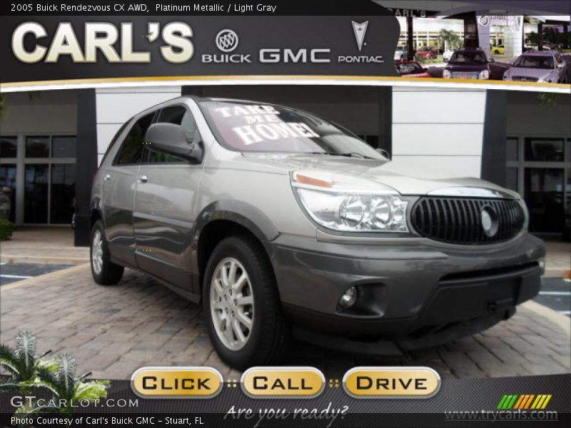 Platinum Metallic / Light Gray 2005 Buick Rendezvous CX AWD