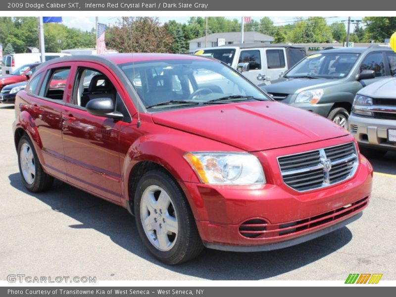 Inferno Red Crystal Pearl / Dark Slate Gray 2009 Dodge Caliber SXT