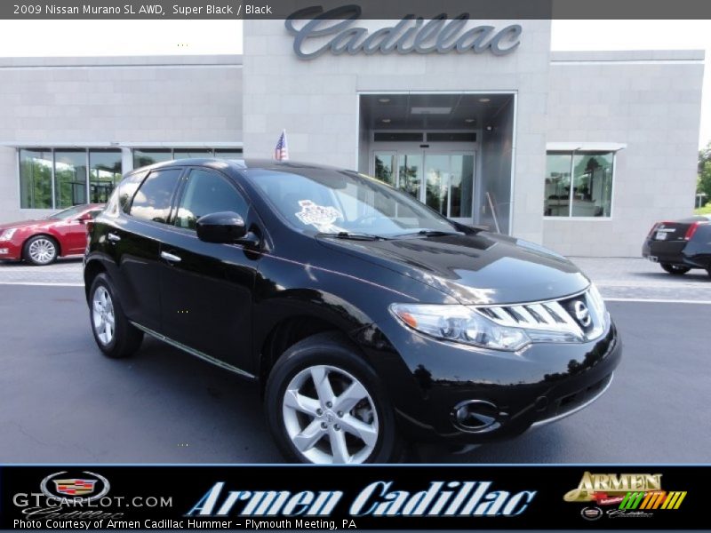 Super Black / Black 2009 Nissan Murano SL AWD
