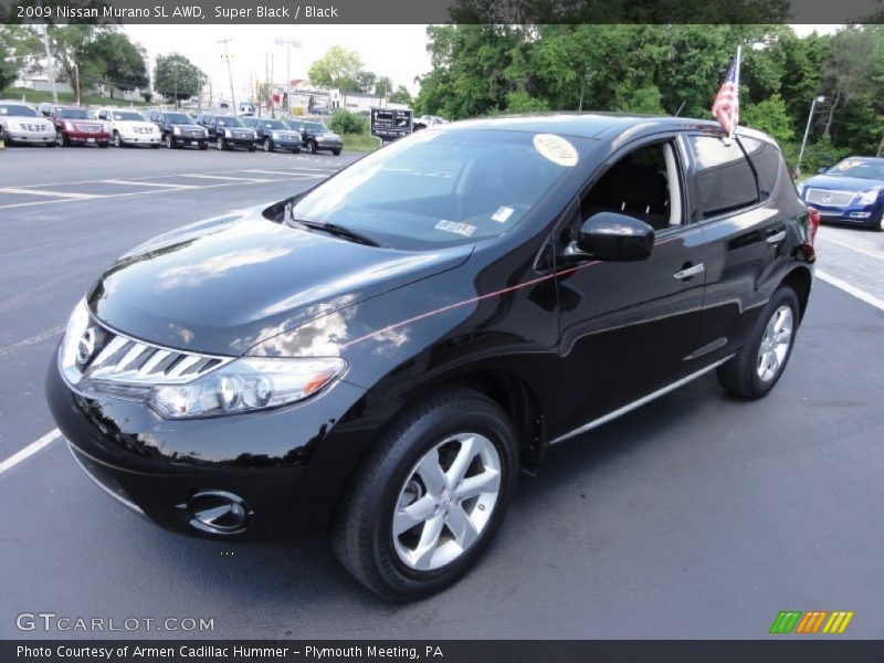 Super Black / Black 2009 Nissan Murano SL AWD
