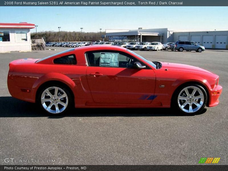 Torch Red / Dark Charcoal 2008 Ford Mustang Saleen S281 AF American Flag Patriot Supercharged Coupe