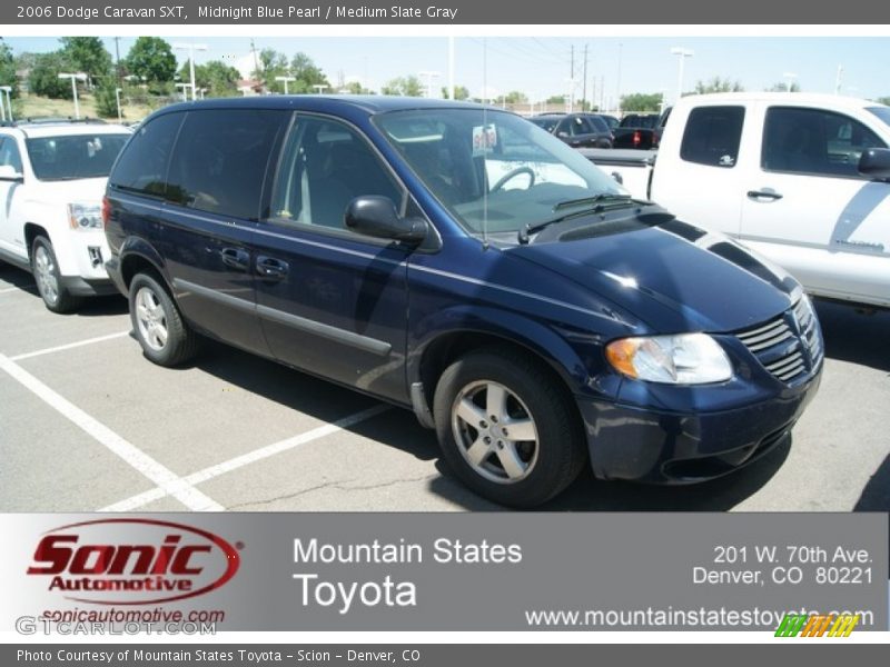 Midnight Blue Pearl / Medium Slate Gray 2006 Dodge Caravan SXT