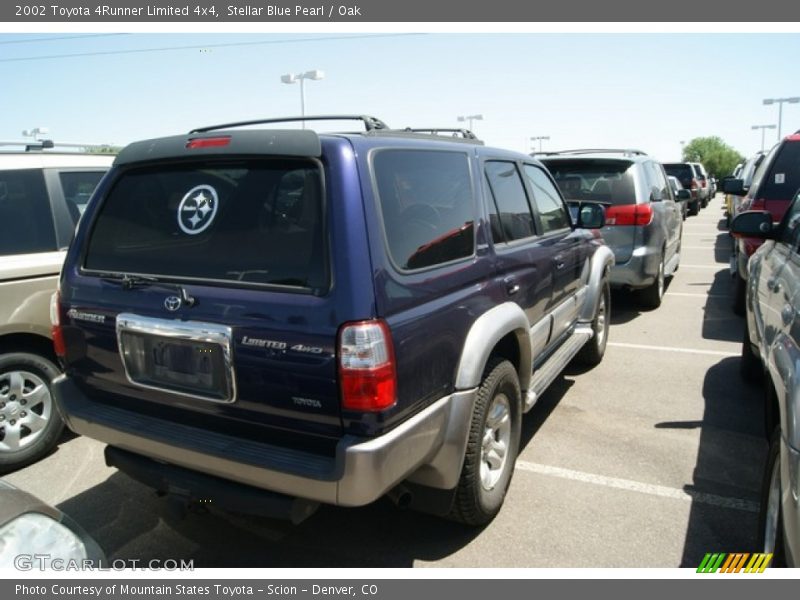 Stellar Blue Pearl / Oak 2002 Toyota 4Runner Limited 4x4