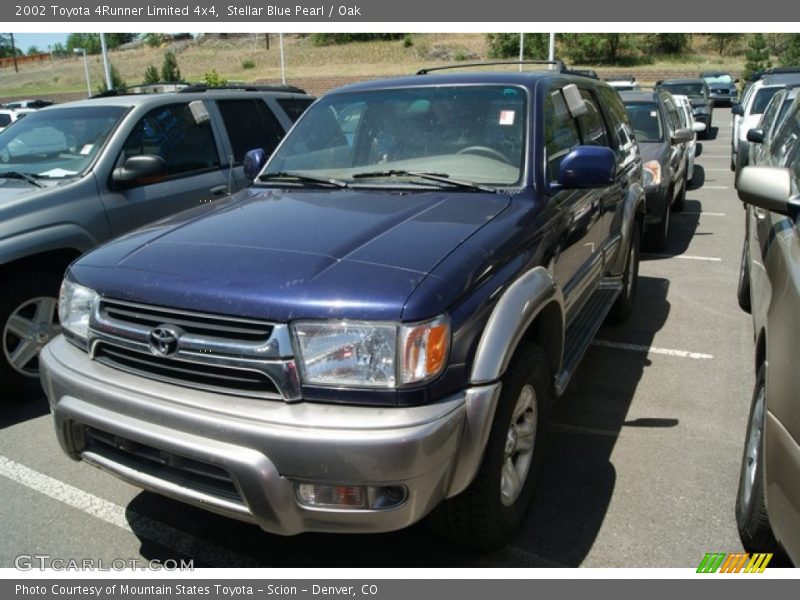 Stellar Blue Pearl / Oak 2002 Toyota 4Runner Limited 4x4