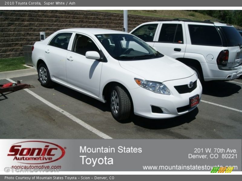 Super White / Ash 2010 Toyota Corolla