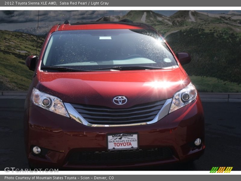Salsa Red Pearl / Light Gray 2012 Toyota Sienna XLE AWD