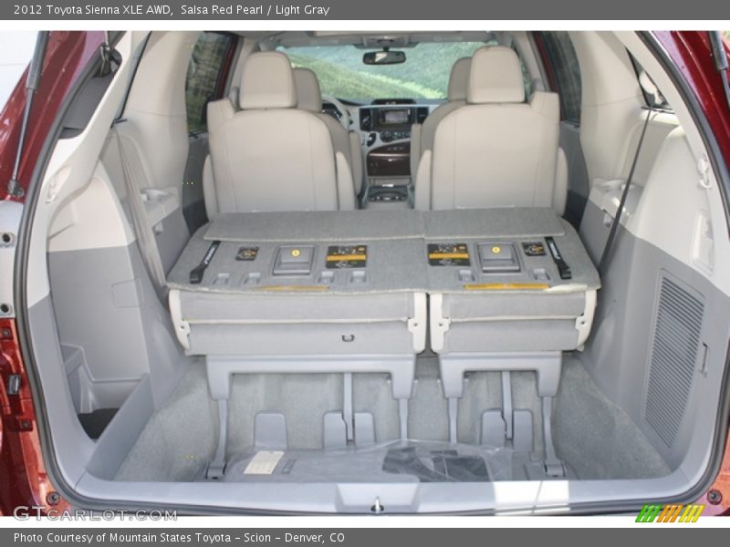 Salsa Red Pearl / Light Gray 2012 Toyota Sienna XLE AWD