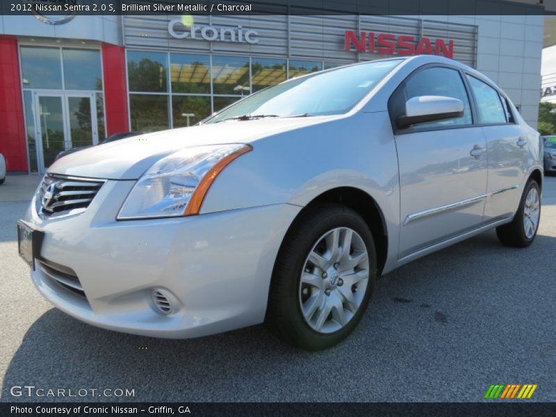 Brilliant Silver Metallic / Charcoal 2012 Nissan Sentra 2.0 S