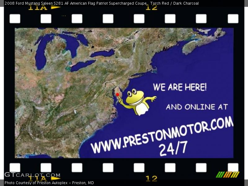 Torch Red / Dark Charcoal 2008 Ford Mustang Saleen S281 AF American Flag Patriot Supercharged Coupe