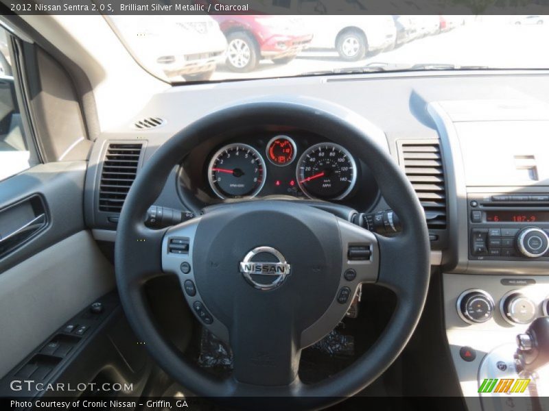 Brilliant Silver Metallic / Charcoal 2012 Nissan Sentra 2.0 S