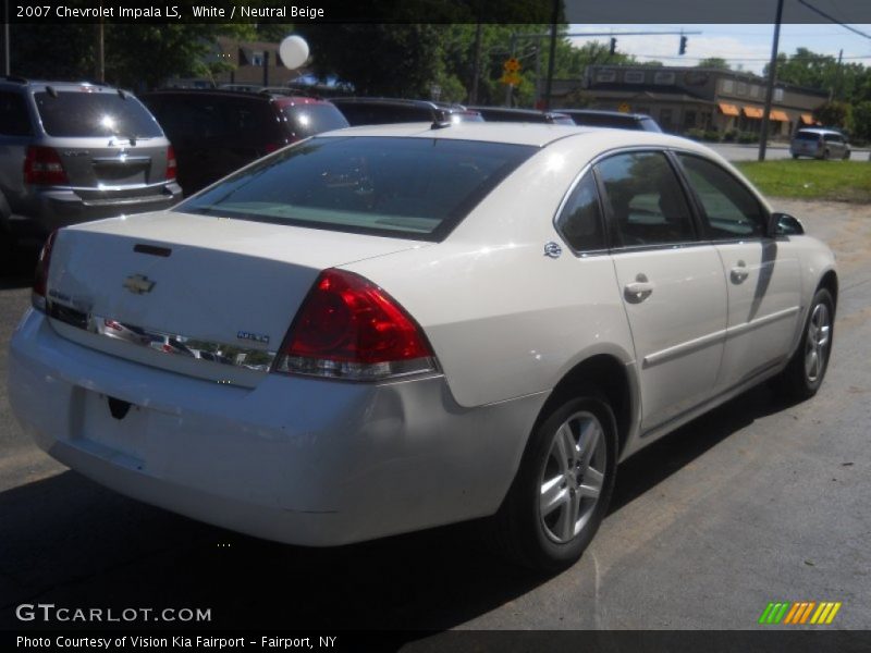 White / Neutral Beige 2007 Chevrolet Impala LS