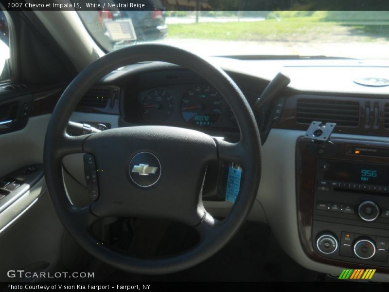 White / Neutral Beige 2007 Chevrolet Impala LS