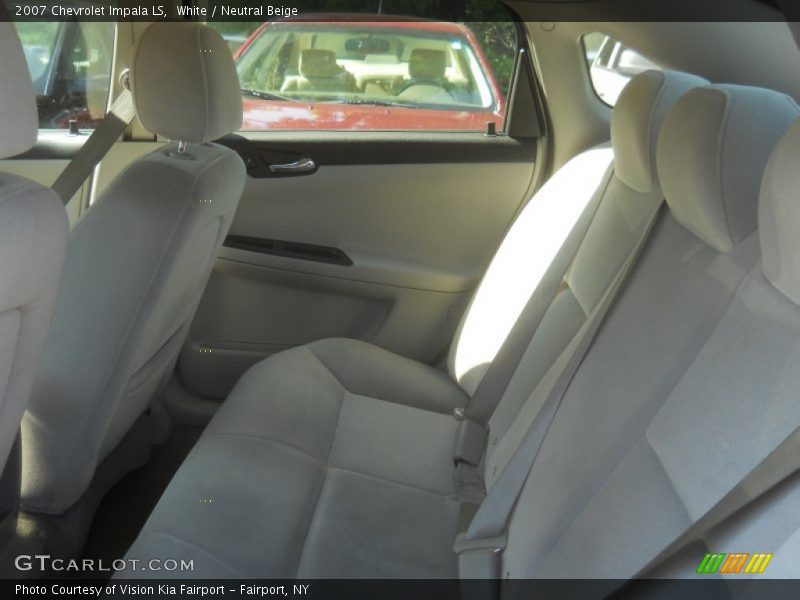 White / Neutral Beige 2007 Chevrolet Impala LS