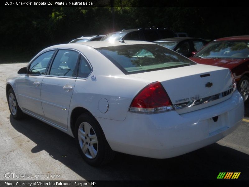 White / Neutral Beige 2007 Chevrolet Impala LS