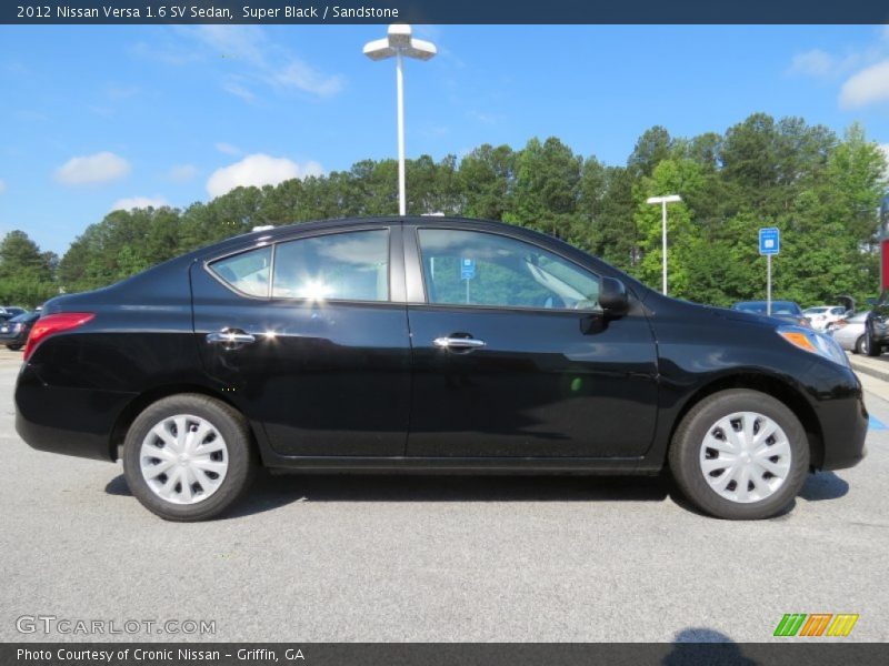Super Black / Sandstone 2012 Nissan Versa 1.6 SV Sedan