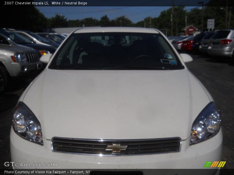 White / Neutral Beige 2007 Chevrolet Impala LS