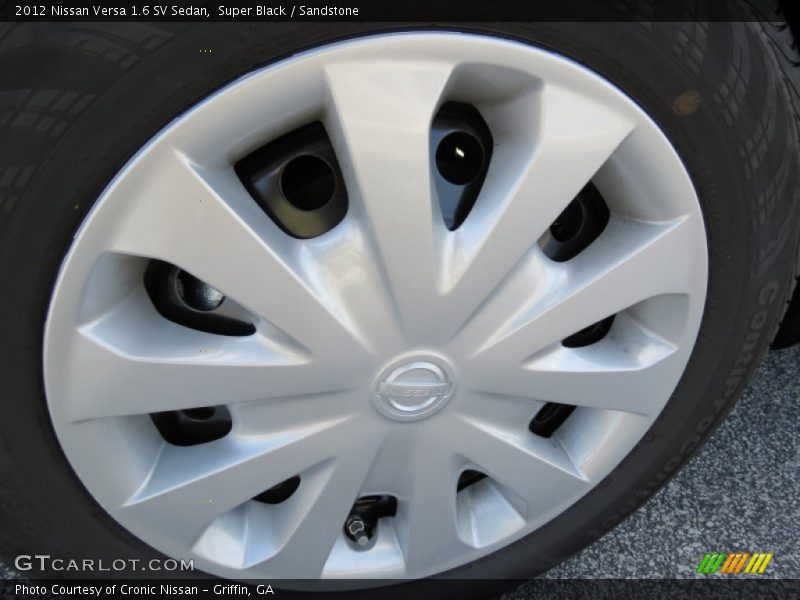 Super Black / Sandstone 2012 Nissan Versa 1.6 SV Sedan
