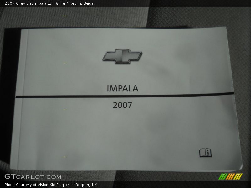 White / Neutral Beige 2007 Chevrolet Impala LS