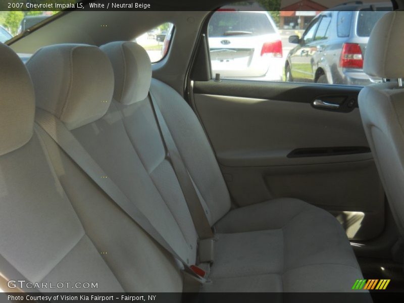 White / Neutral Beige 2007 Chevrolet Impala LS