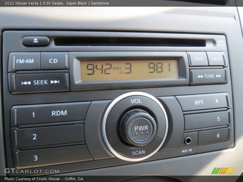 Super Black / Sandstone 2012 Nissan Versa 1.6 SV Sedan