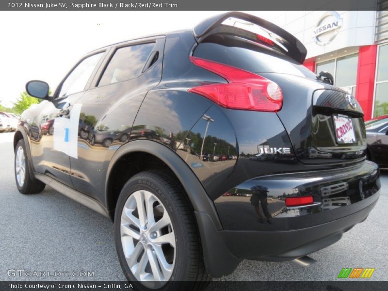 Sapphire Black / Black/Red/Red Trim 2012 Nissan Juke SV