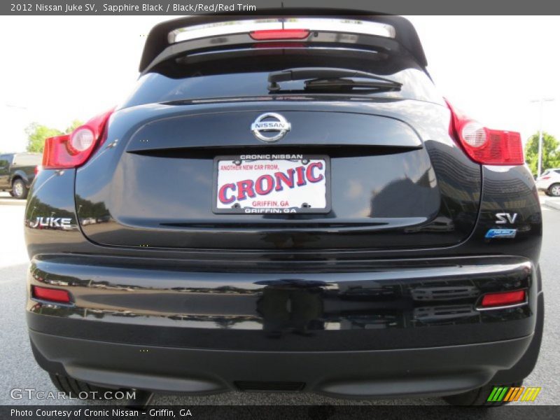 Sapphire Black / Black/Red/Red Trim 2012 Nissan Juke SV