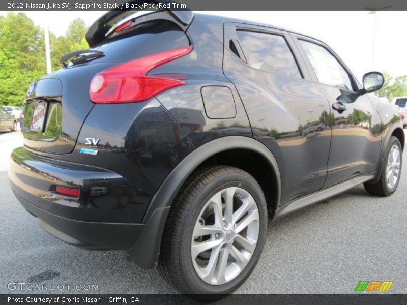 Sapphire Black / Black/Red/Red Trim 2012 Nissan Juke SV