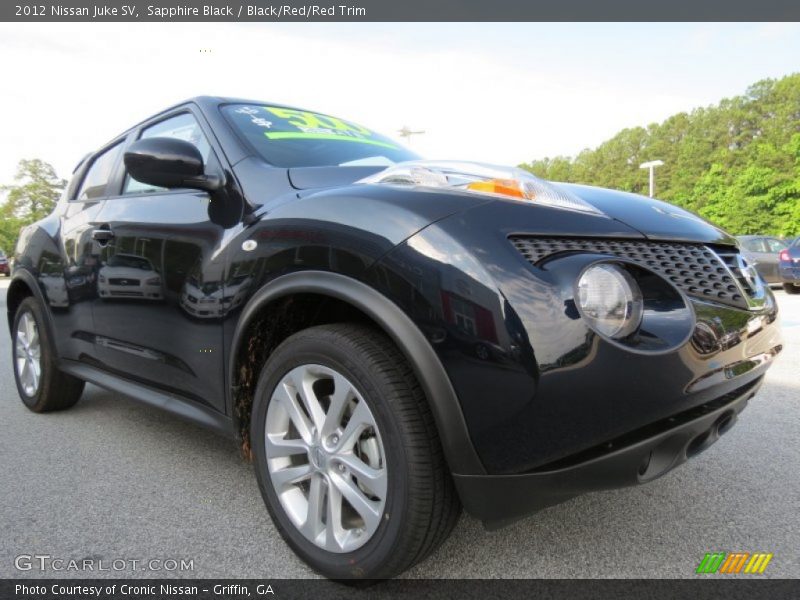Sapphire Black / Black/Red/Red Trim 2012 Nissan Juke SV