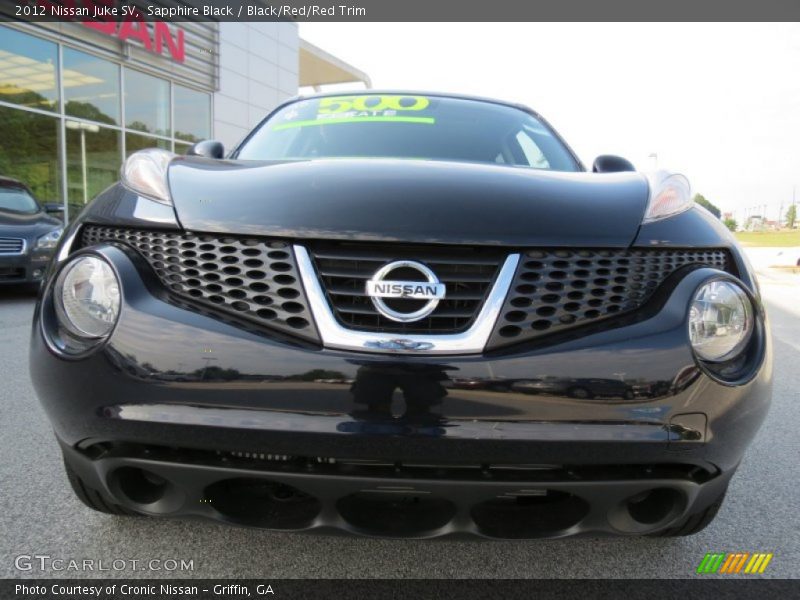 Sapphire Black / Black/Red/Red Trim 2012 Nissan Juke SV