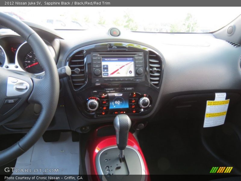 Sapphire Black / Black/Red/Red Trim 2012 Nissan Juke SV