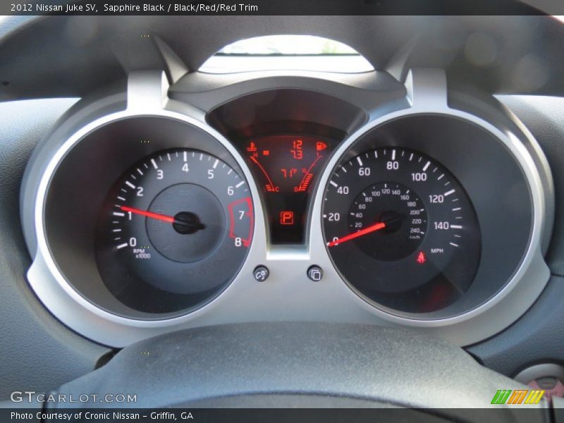 Sapphire Black / Black/Red/Red Trim 2012 Nissan Juke SV