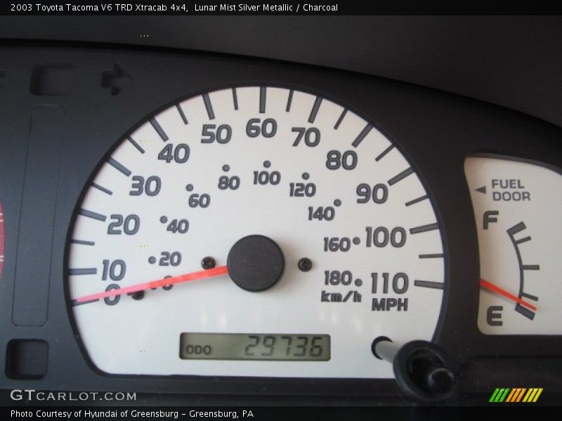 Lunar Mist Silver Metallic / Charcoal 2003 Toyota Tacoma V6 TRD Xtracab 4x4