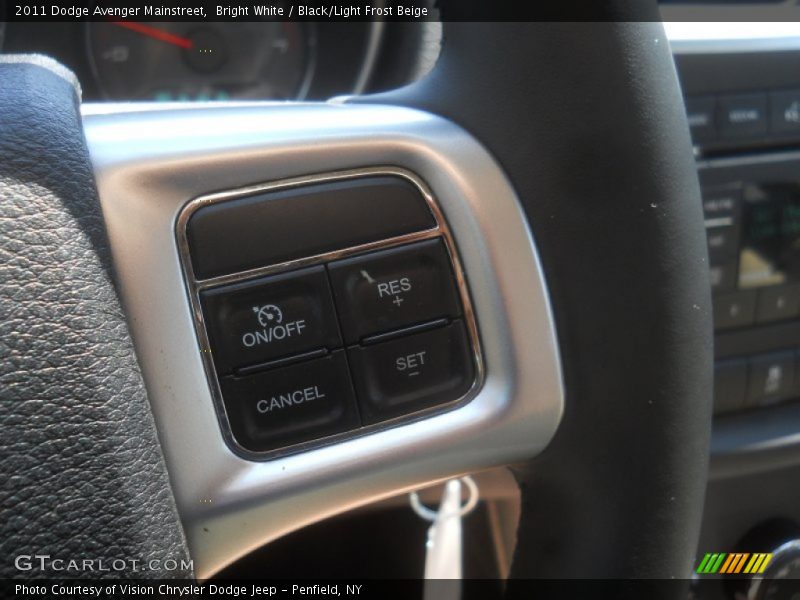 Bright White / Black/Light Frost Beige 2011 Dodge Avenger Mainstreet