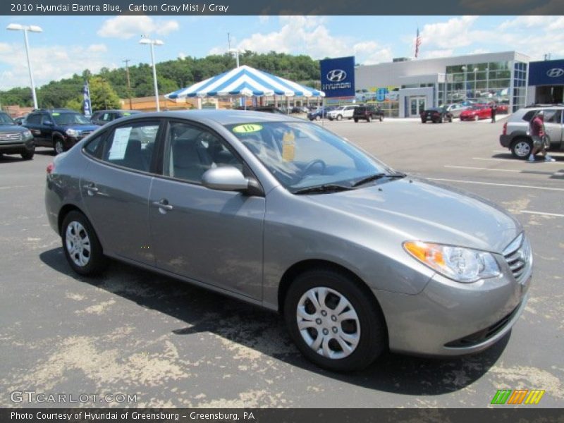 Carbon Gray Mist / Gray 2010 Hyundai Elantra Blue