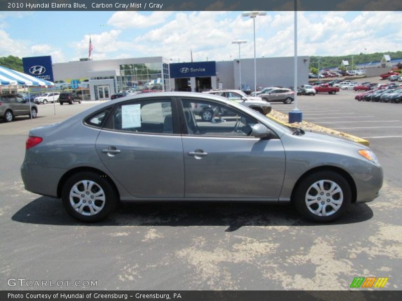 Carbon Gray Mist / Gray 2010 Hyundai Elantra Blue