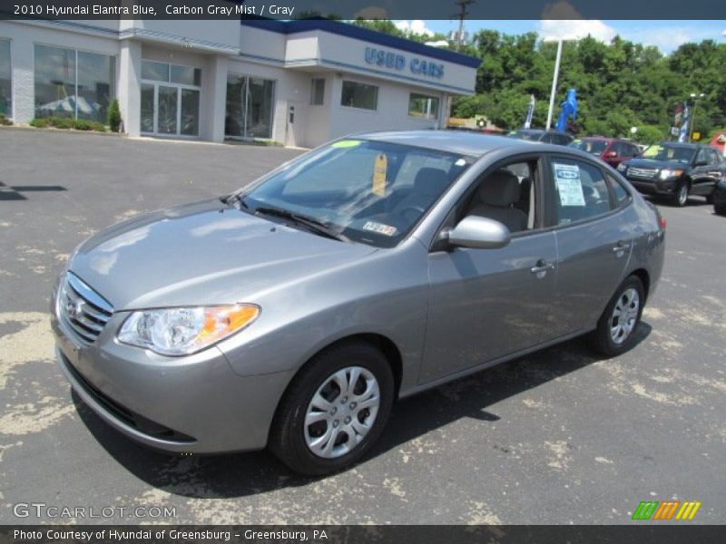 Carbon Gray Mist / Gray 2010 Hyundai Elantra Blue