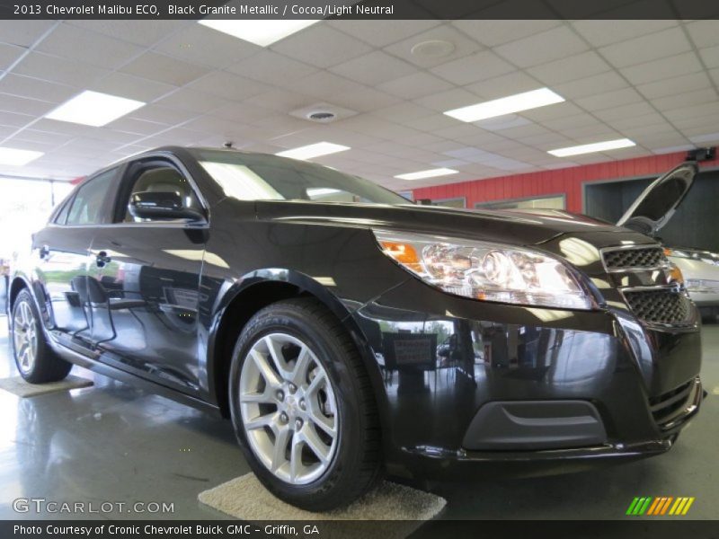 Black Granite Metallic / Cocoa/Light Neutral 2013 Chevrolet Malibu ECO