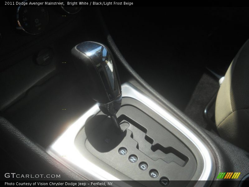 Bright White / Black/Light Frost Beige 2011 Dodge Avenger Mainstreet
