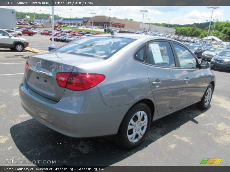 Carbon Gray Mist / Gray 2010 Hyundai Elantra Blue