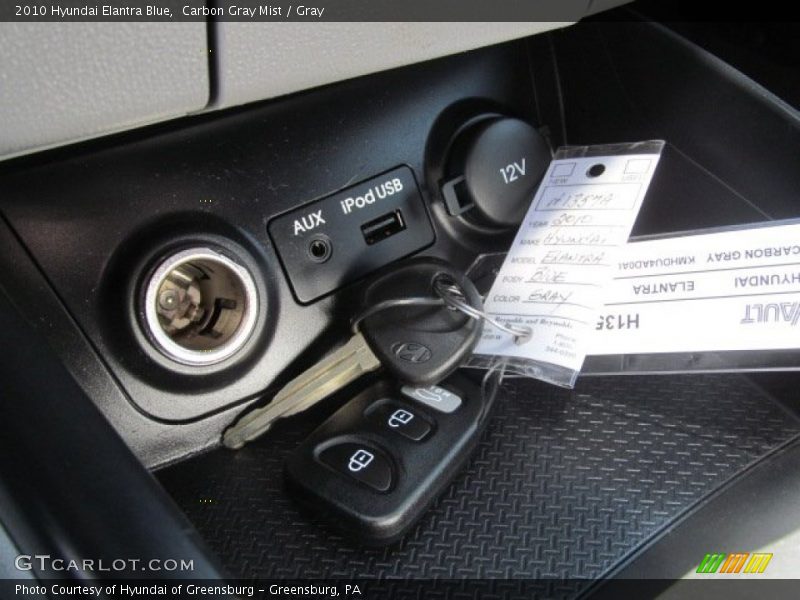 Keys of 2010 Elantra Blue