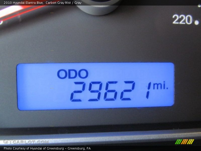 Carbon Gray Mist / Gray 2010 Hyundai Elantra Blue