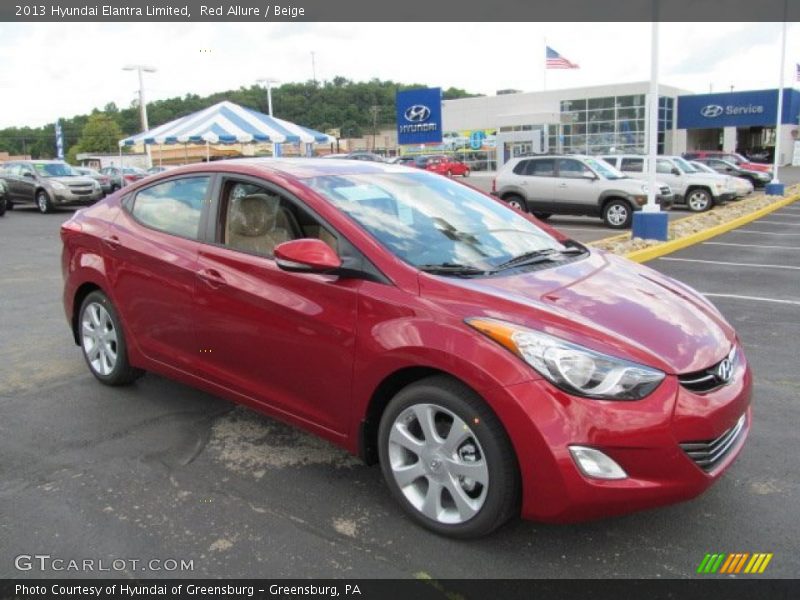 Front 3/4 View of 2013 Elantra Limited