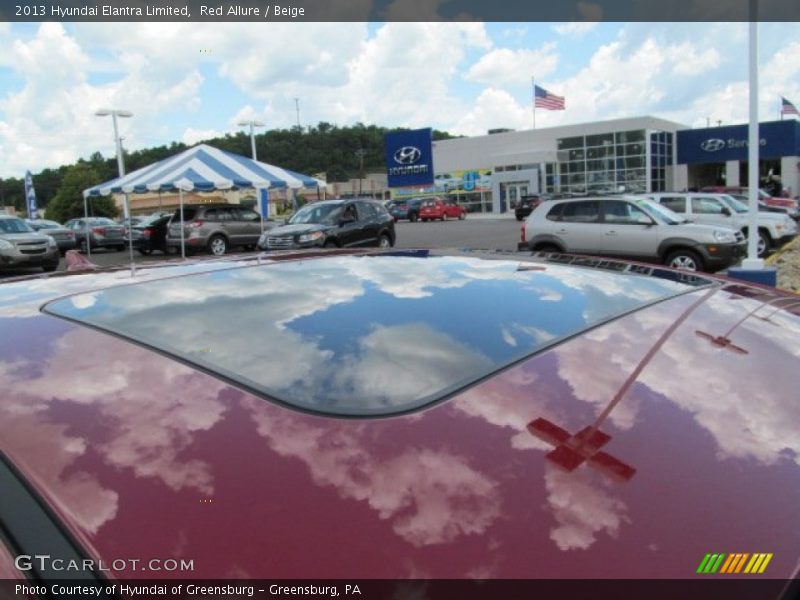 Red Allure / Beige 2013 Hyundai Elantra Limited