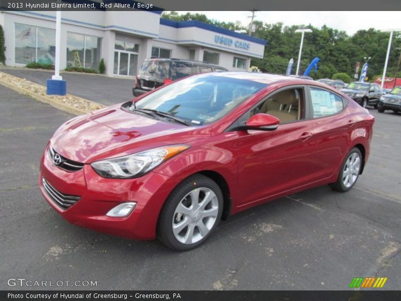 Red Allure / Beige 2013 Hyundai Elantra Limited